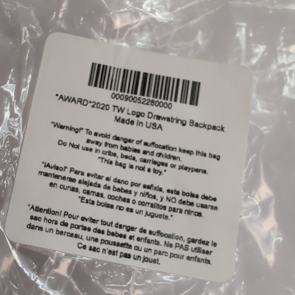 Tupperware®️ Logo Drawstring Backpack with Coin/Card Holder - Picture 6 of 6